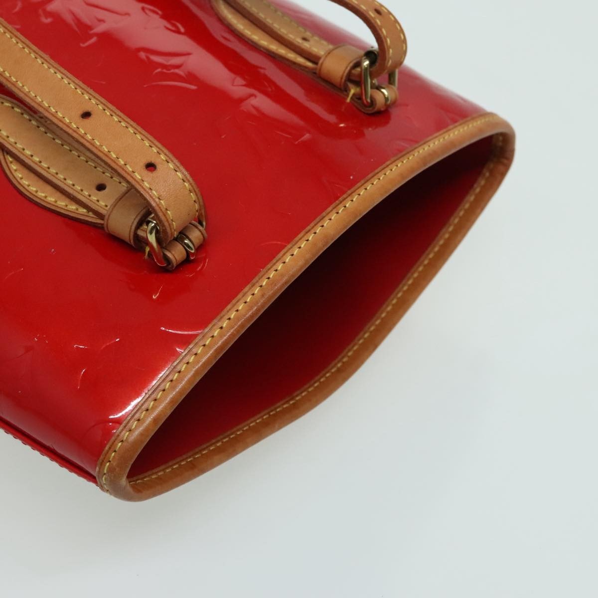 Louis Vuitton Bucket Bag Monogram Vernis Red Patent_Leather Shoulder Bag Bag (Pre-Owned)