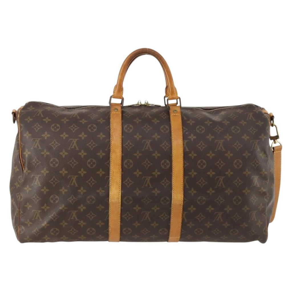 Louis Vuitton Keepall Bandouliere Bag Monogram Canvas Brown Canvas Travel Bag Bag (Pre-Owned)
