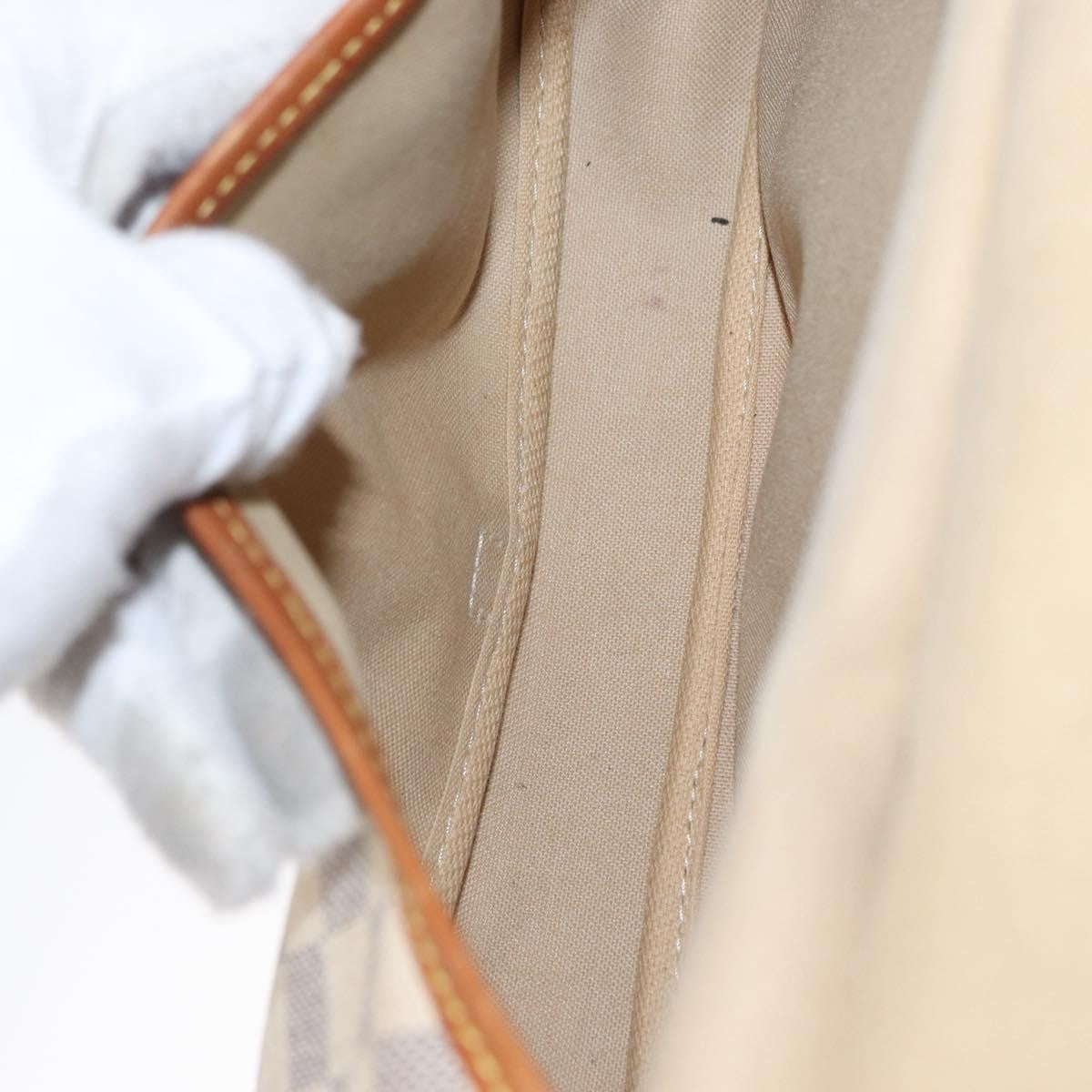 Louis Vuitton Saumur Handbag Damier Beige Canvas Shoulder Bag Bag (Pre-Owned)