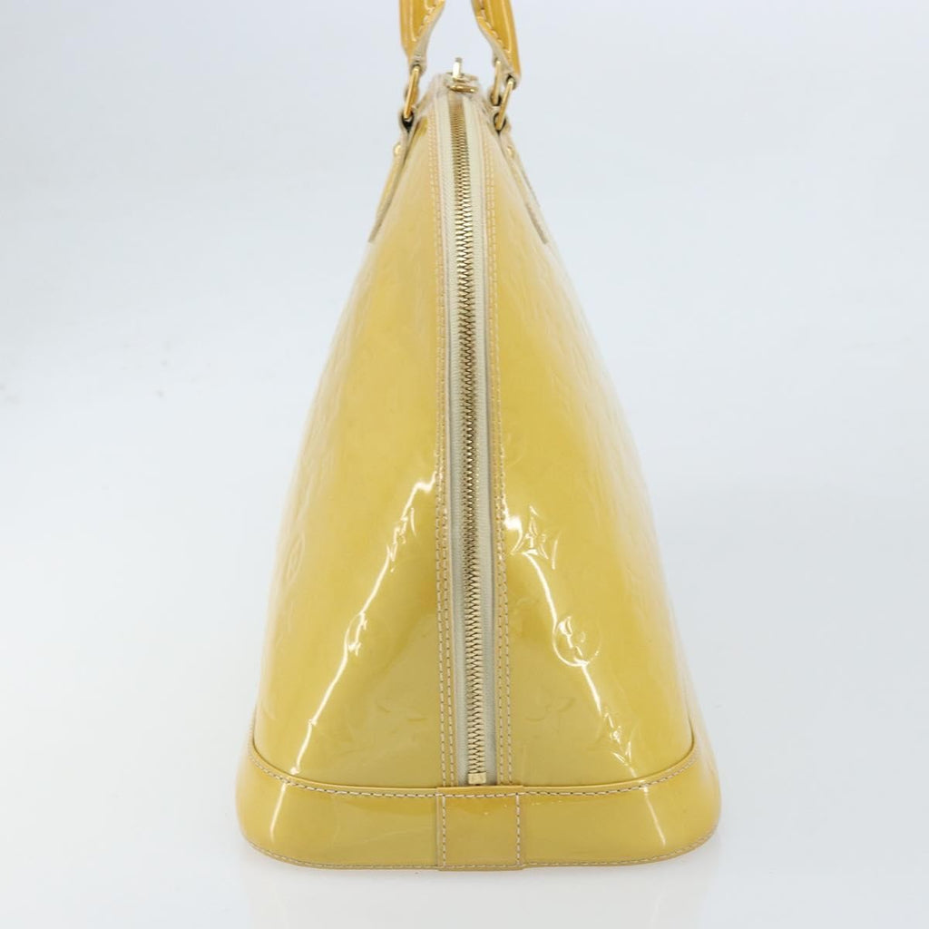 Louis Vuitton Alma Handbag Monogram Vernis Yellow Patent_Leather Handbag (Pre-Owned)