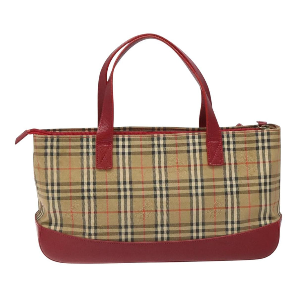 Burberry Nova Check Handbag Nova Check Canvas And Leather Beige Canvas Handbag (Pre-Owned)