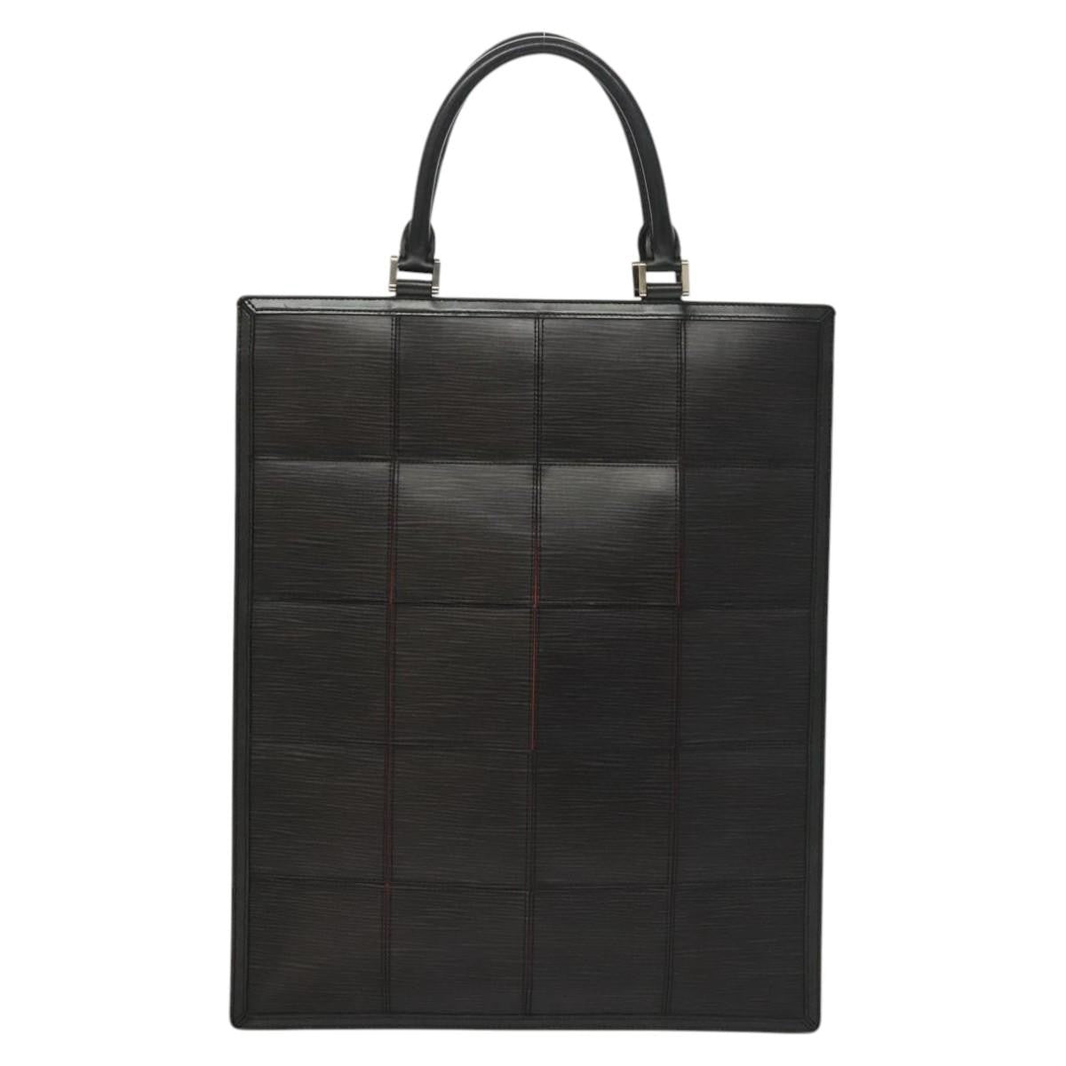 Louis Vuitton Epi Stretch Silver Fizz Handbag Epi Stretch Black Leather Handbag (Pre-Owned)