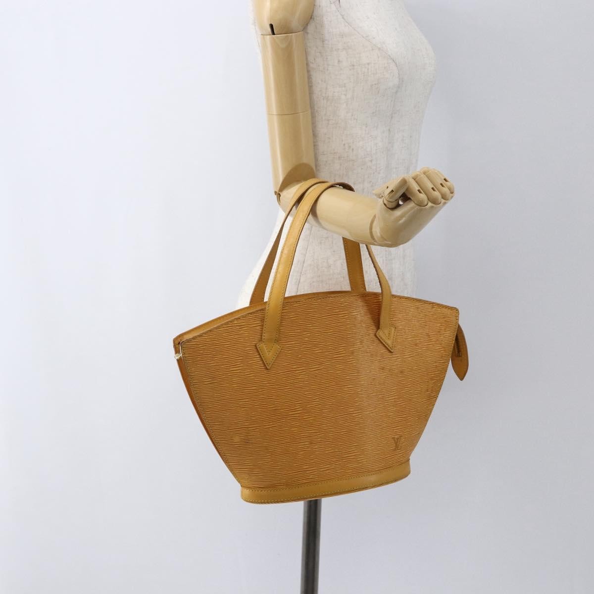 Louis Vuitton Saint Jacques Handbag Epi Leather Yellow Leather Handbag (Pre-Owned)