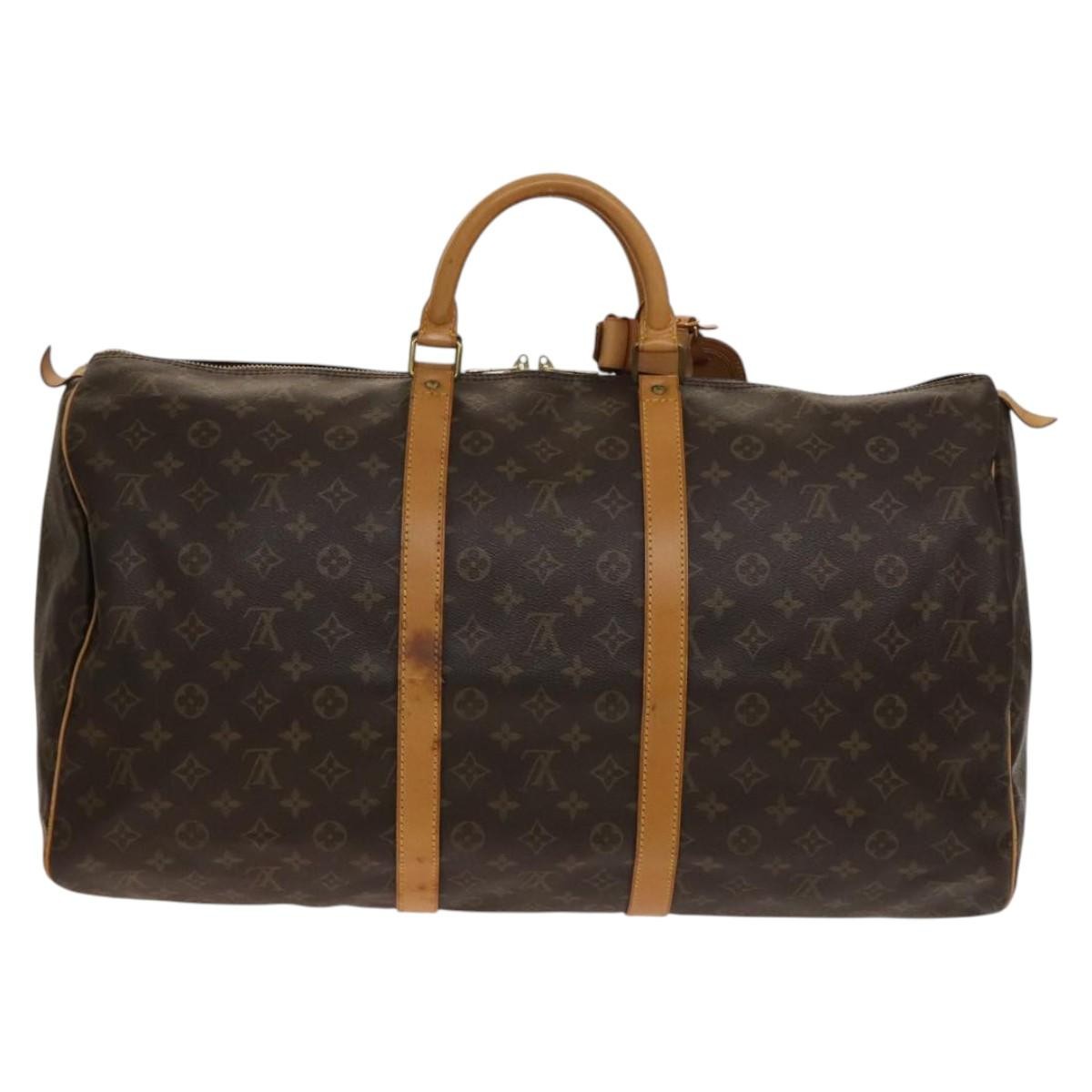 Louis Vuitton Keepall Bag Monogram Canvas Brown Canvas Travel Bag Bag (Pre-Owned)
