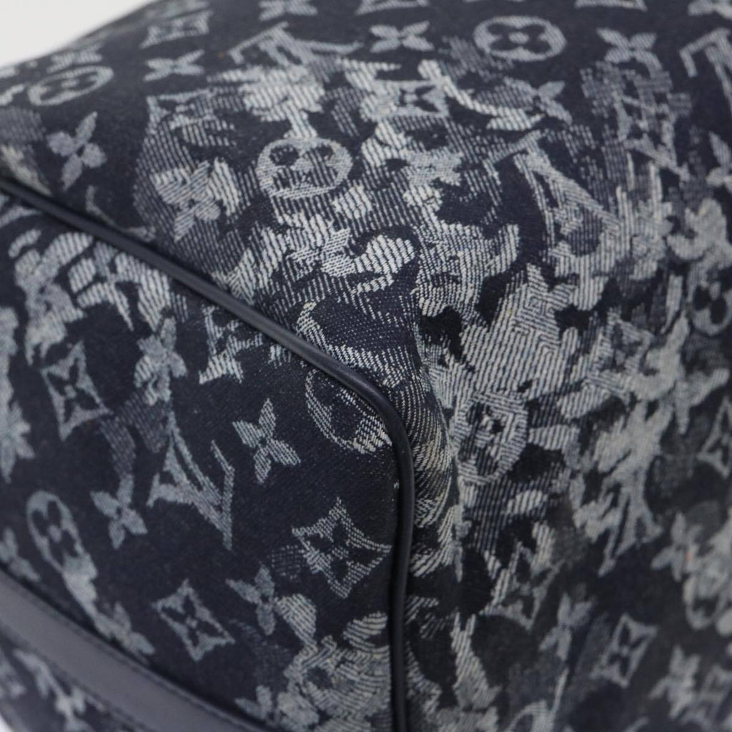 Louis Vuitton Keepall Bandouliere Bag Monogram Tapestry Canvas Navy Canvas Bag (Pre-Owned)