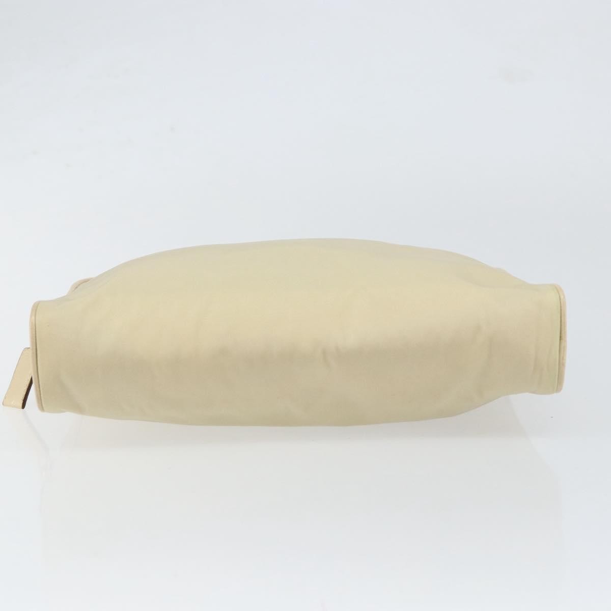 Prada Vintage Handbag Tessuto Beige Nylon Handbag (Pre-Owned)