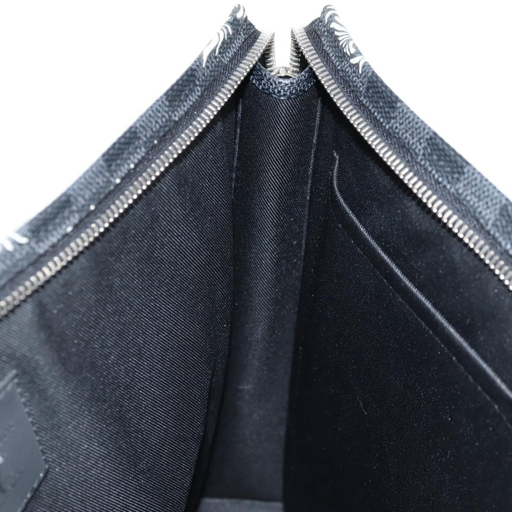 Louis Vuitton Pochette Voyage Limited Edition Nemeth Damier Graphite Black Canvas Clutche & Pouche Bag (Pre-Owned)