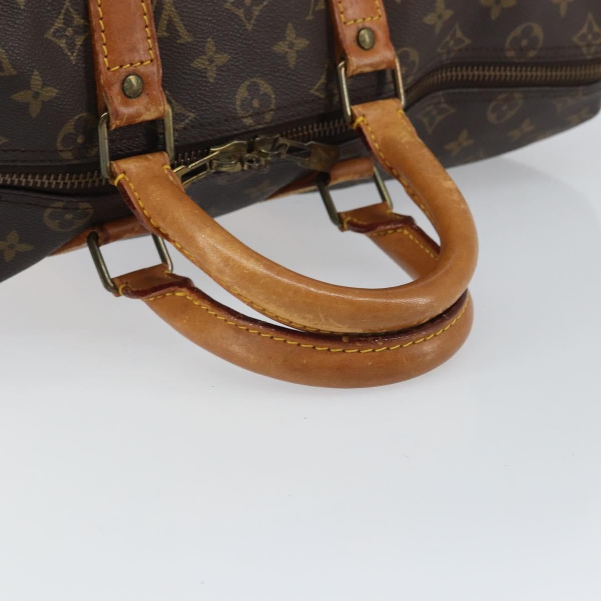 Louis Vuitton Keepall Bag Monogram Canvas Brown Canvas Travel Bag Bag (Pre-Owned)
