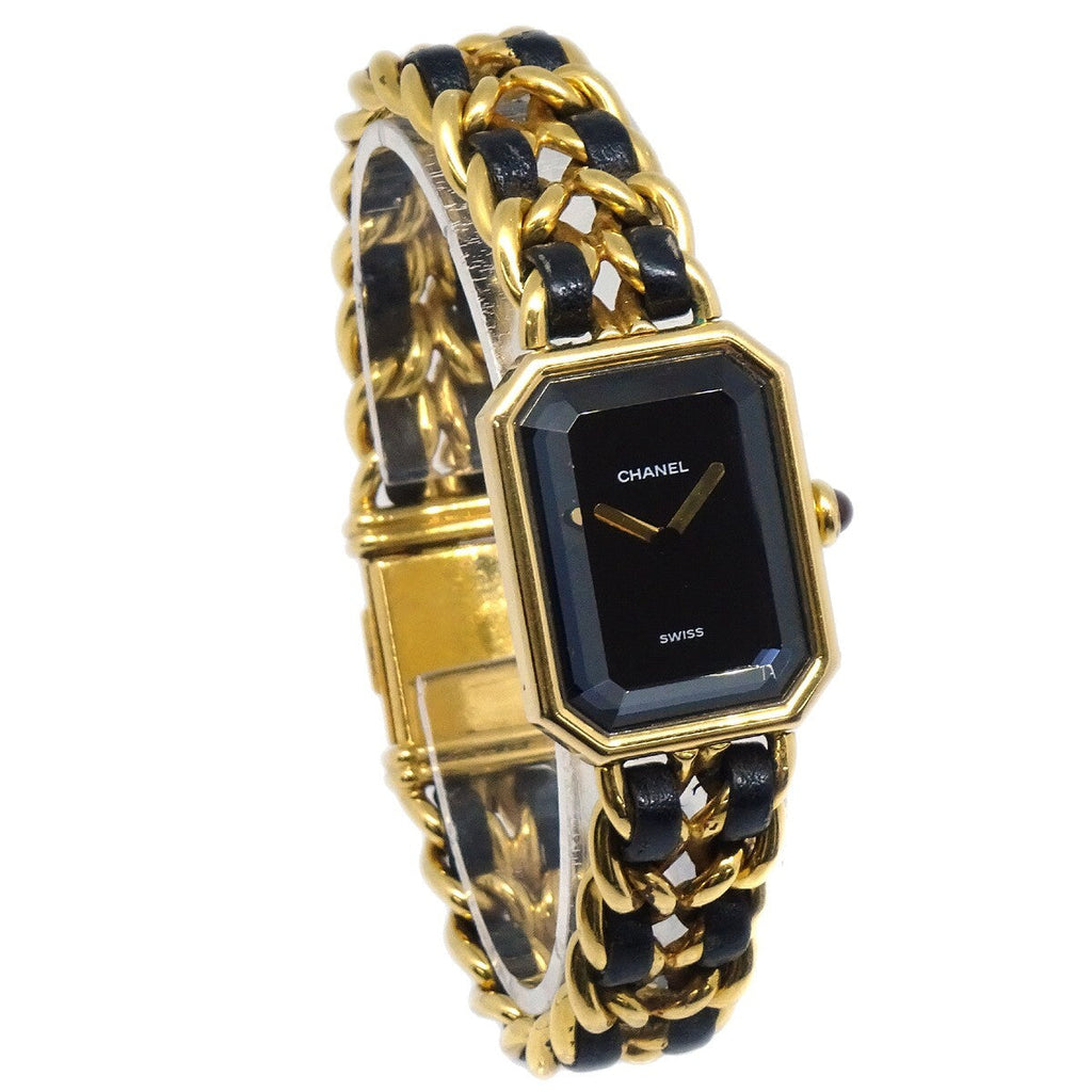Chanel Premiere Rock Quartz Watch Plated Metal And Leather Watch (Pre-Owned)