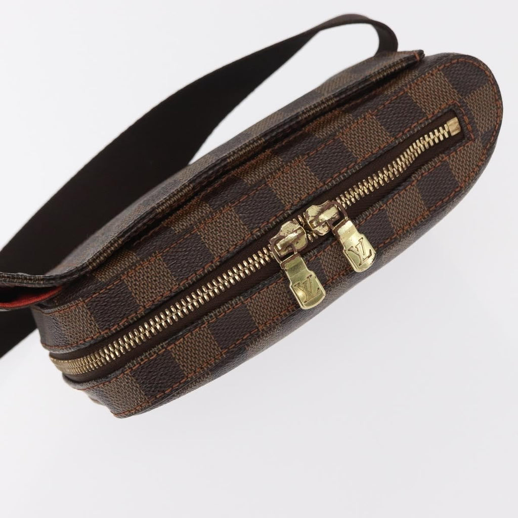 Louis Vuitton Geronimos Waist Bag Damier Brown Canvas Shoulder Bag Bag (Pre-Owned)