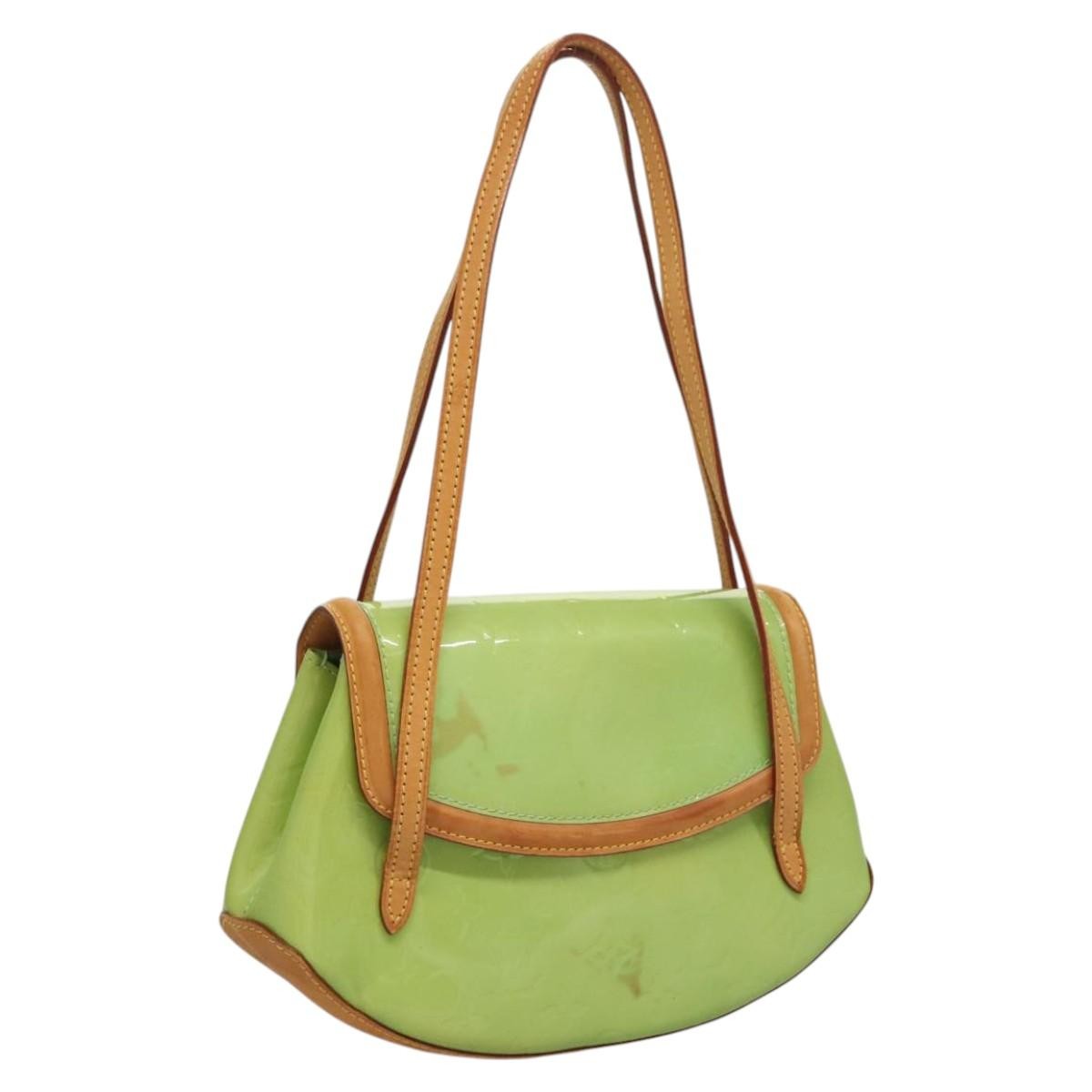 Louis Vuitton Biscayne Bay Handbag Monogram Vernis Green Patent_Leather Shoulder Bag Bag (Pre-Owned)