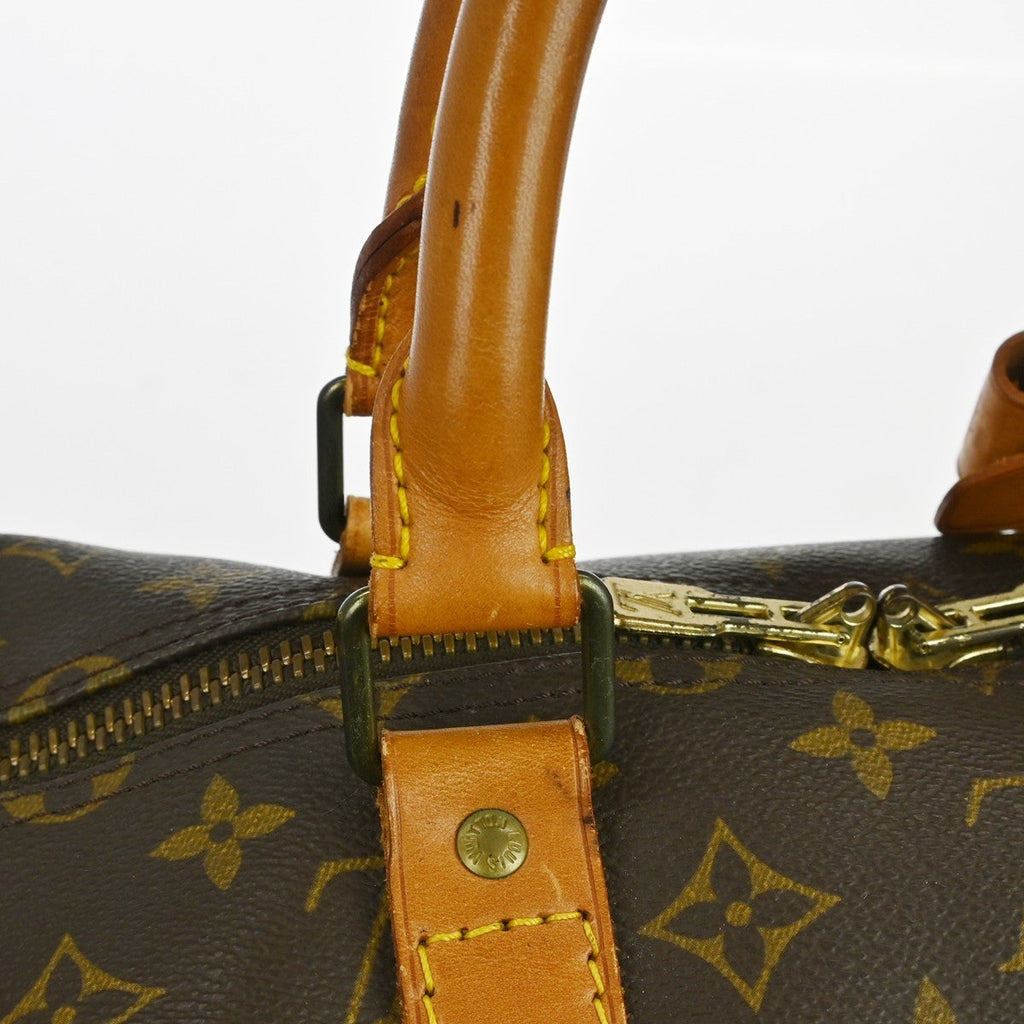 Louis Vuitton Keepall Bag Monogram Canvas Brown Canvas Travel Bag Bag (Pre-Owned)