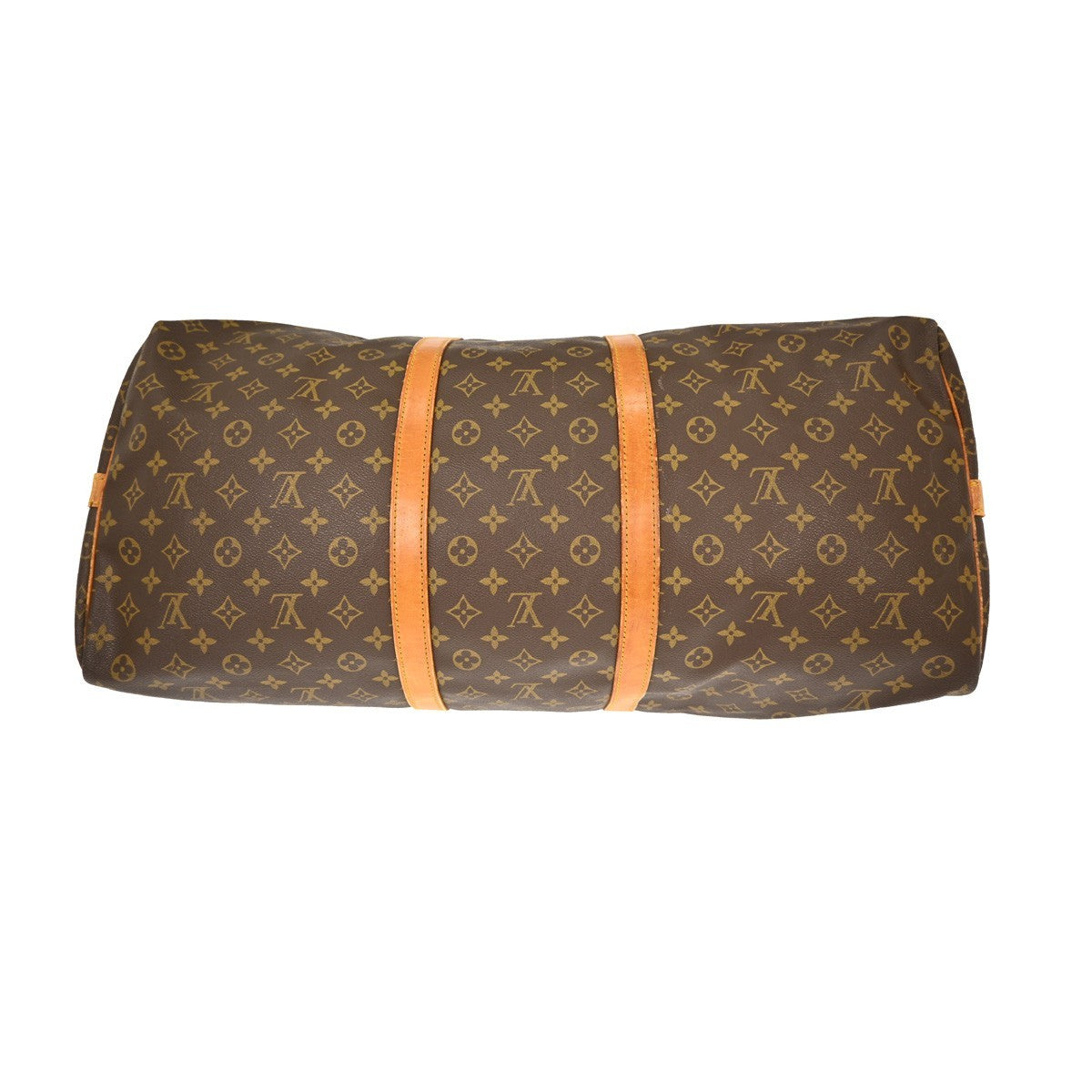 Louis Vuitton Keepall Bandouliere Bag Monogram Canvas Brown Canvas Travel Bag Bag (Pre-Owned)