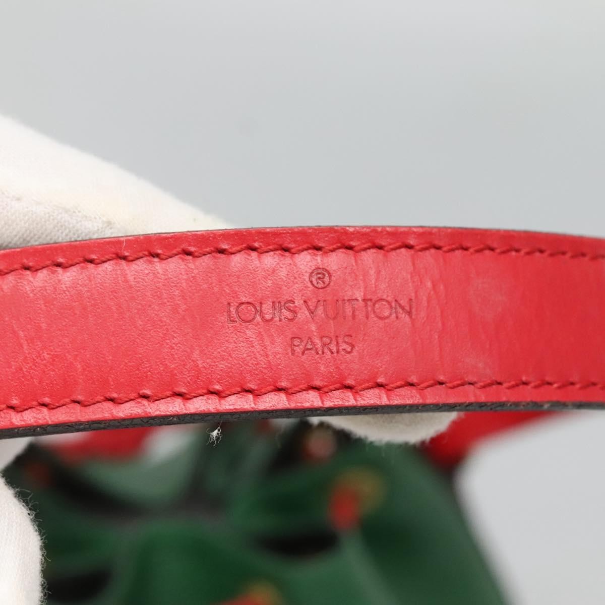 Louis Vuitton Bicolor Petit Noe Handbag Epi Leather Green Leather Shoulder Bag Bag (Pre-Owned)