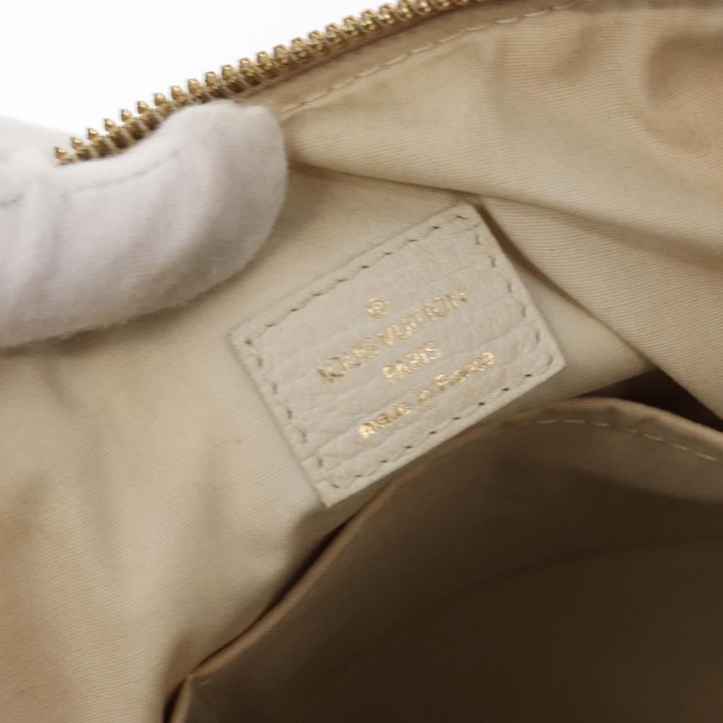 Louis Vuitton Marina Handbag Mini Lin Croisette Beige Canvas Handbag (Pre-Owned)