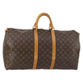 Louis Vuitton Keepall Bag Monogram Canvas Brown Canvas Travel Bag Bag (Pre-Owned)