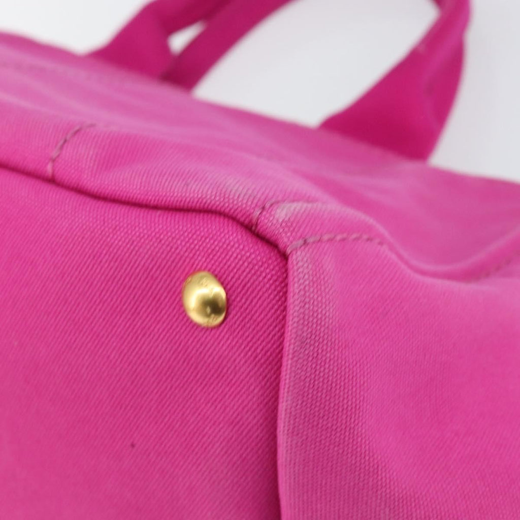 Prada Canapa Tote Canvas Pink Canvas Tote Bag Bag (Pre-Owned)