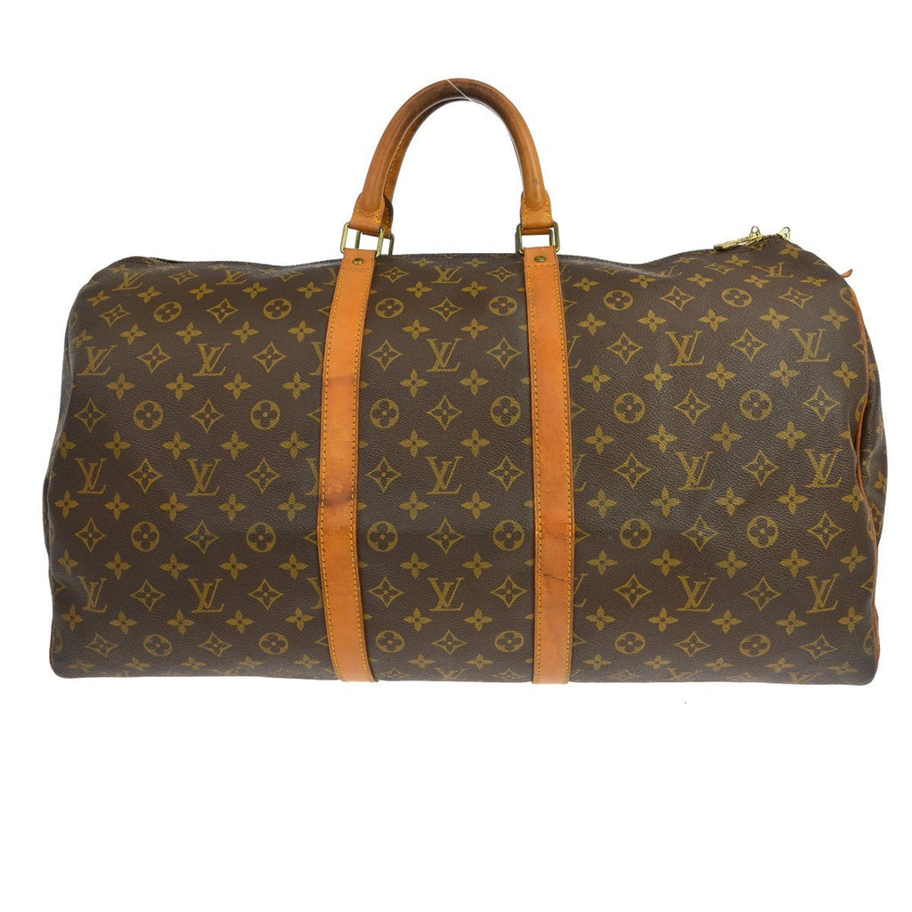 Louis Vuitton Keepall Bag Monogram Canvas Brown Canvas Travel Bag Bag (Pre-Owned)