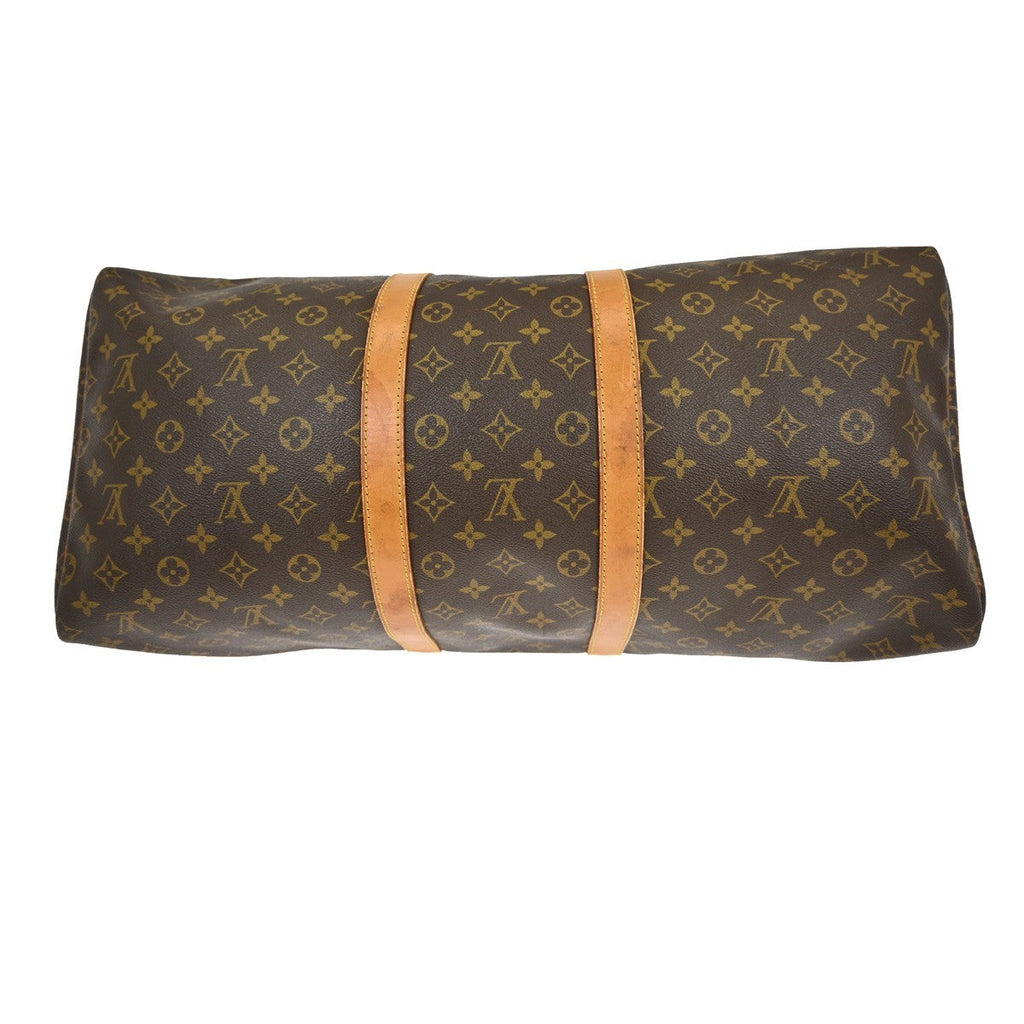 Louis Vuitton Keepall Bag Monogram Canvas Brown Canvas Travel Bag Bag (Pre-Owned)