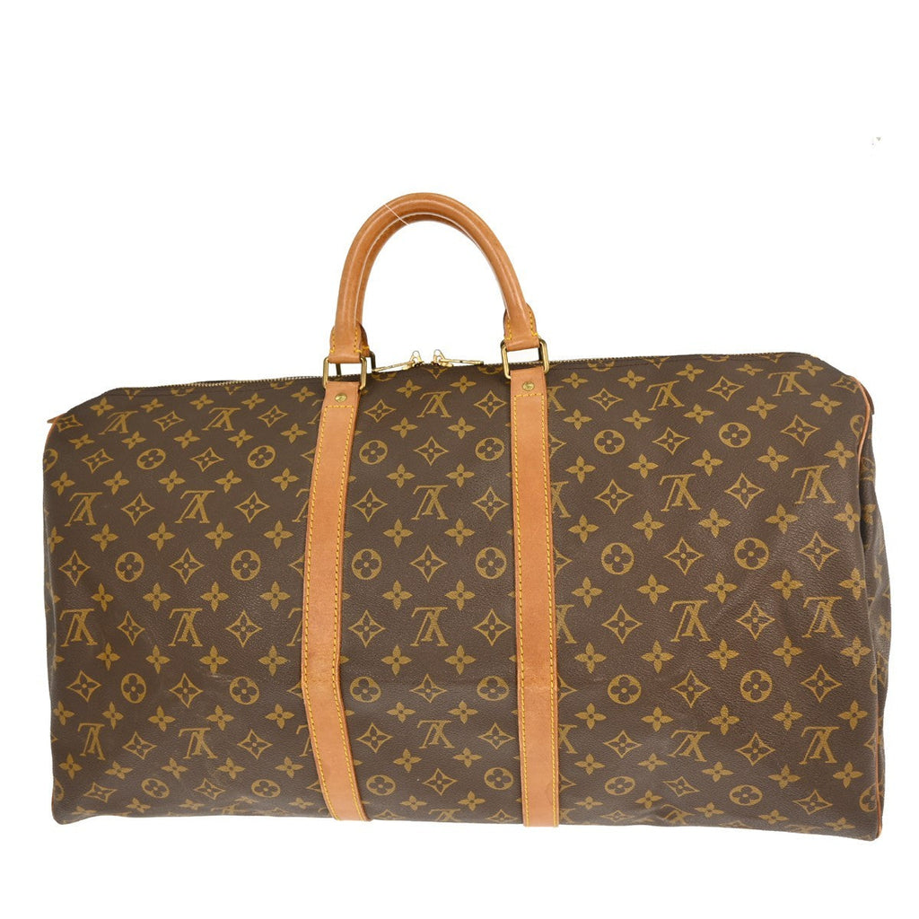 Louis Vuitton Keepall Bag Monogram Canvas Brown Canvas Travel Bag Bag (Pre-Owned)