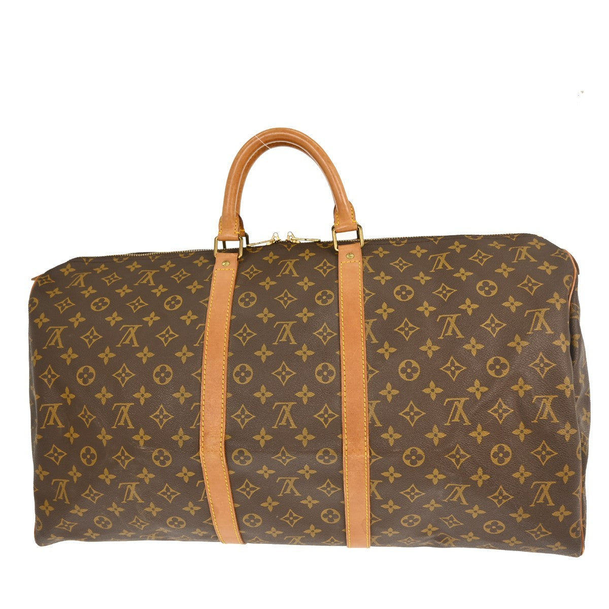 Louis Vuitton Keepall Bag Monogram Canvas Brown Canvas Travel Bag Bag (Pre-Owned)