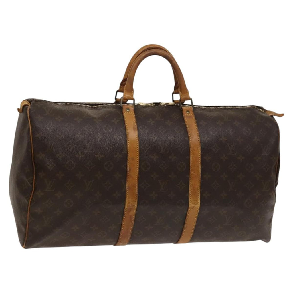 Louis Vuitton Keepall Bag Monogram Canvas Brown Canvas Travel Bag Bag (Pre-Owned)
