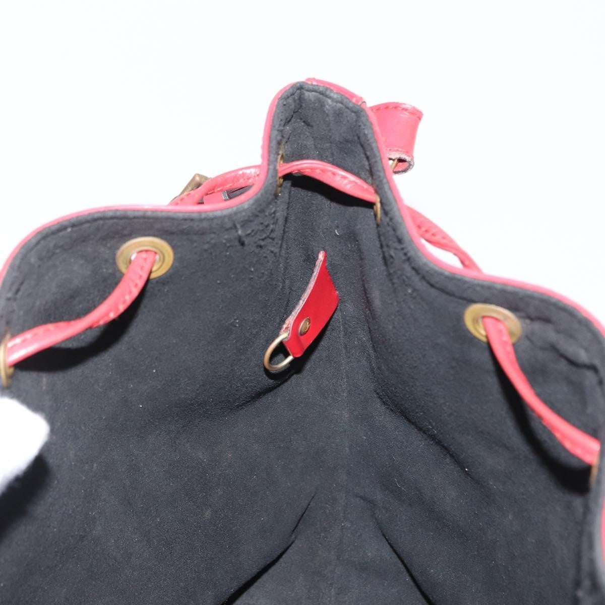 Louis Vuitton Petit Noe Handbag Epi Leather Red Leather Shoulder Bag Bag (Pre-Owned)