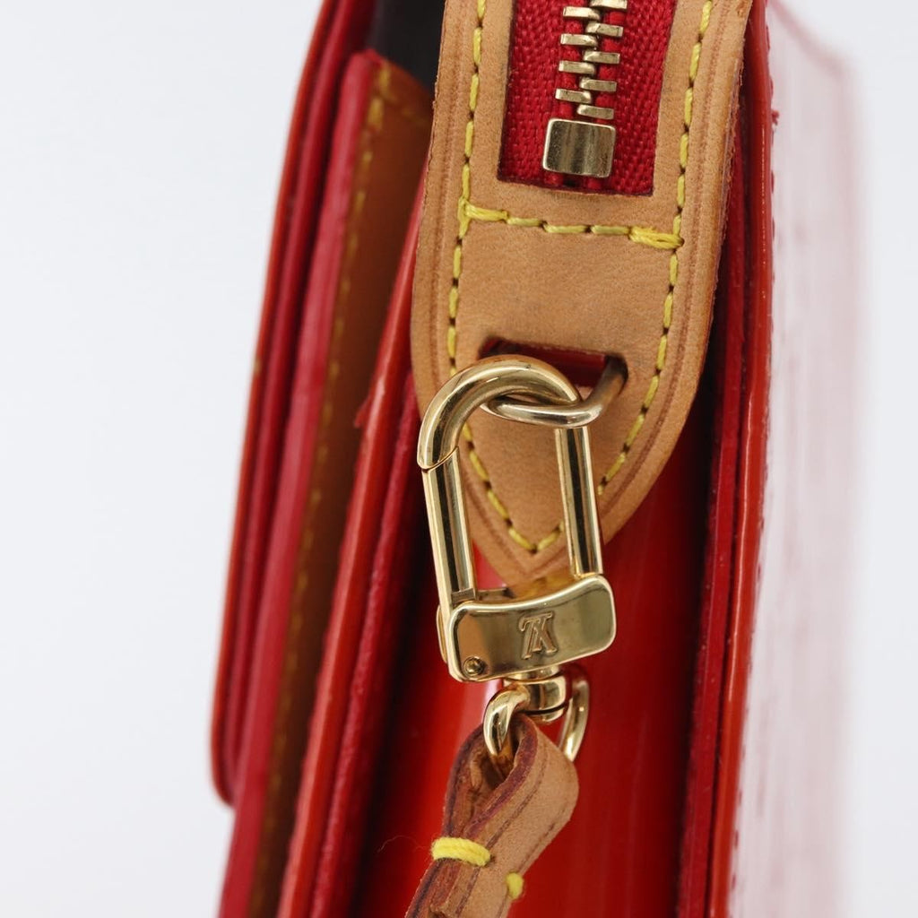 Louis Vuitton Mott Handbag Monogram Vernis Red Patent_Leather Clutche & Pouche Bag (Pre-Owned)