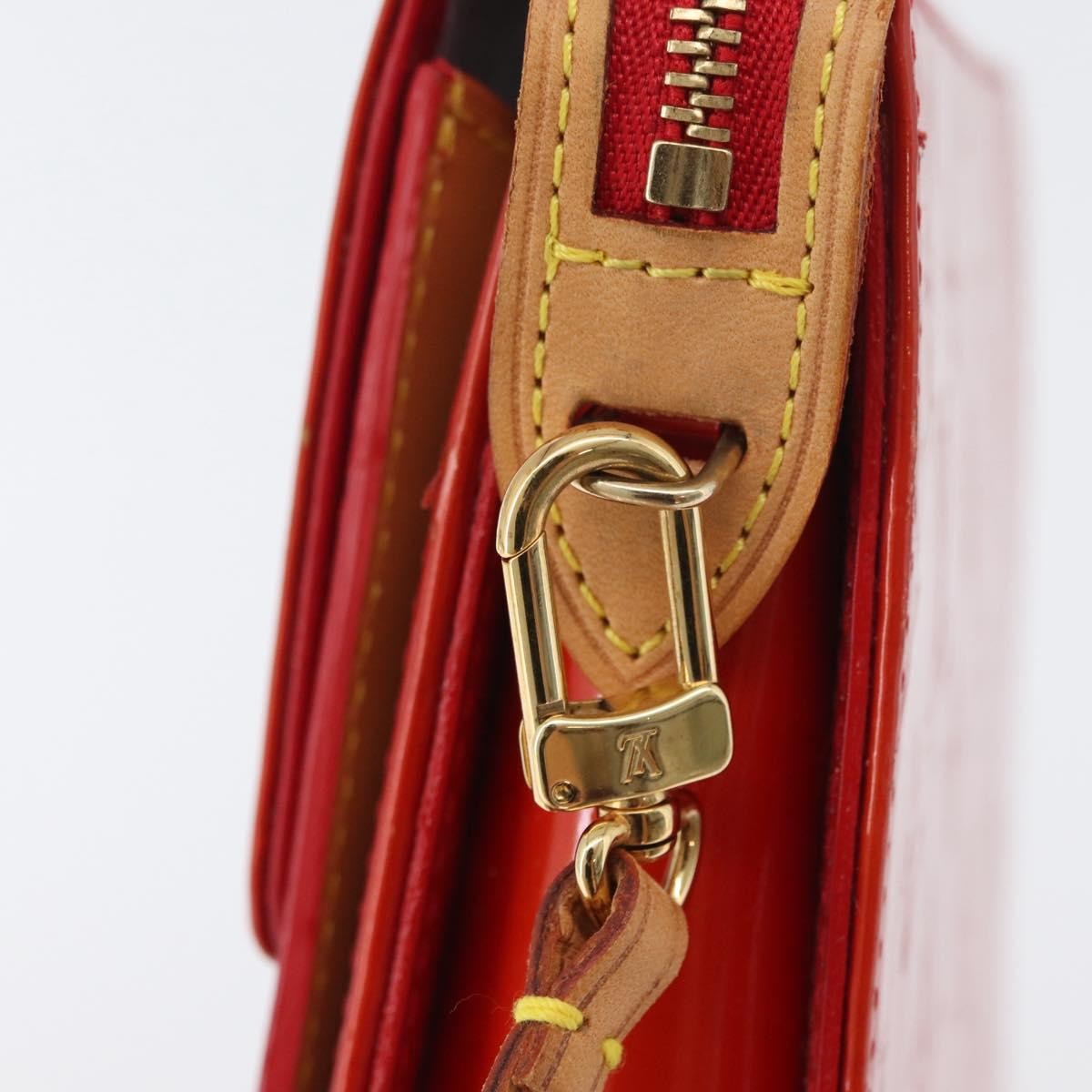 Louis Vuitton Mott Handbag Monogram Vernis Red Patent_Leather Clutche & Pouche Bag (Pre-Owned)