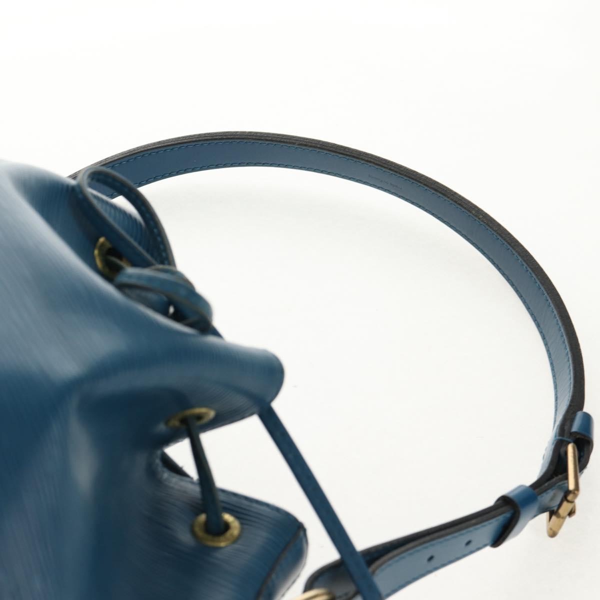 Louis Vuitton Petit Noe Handbag Epi Leather Blue Leather Shoulder Bag Bag (Pre-Owned)