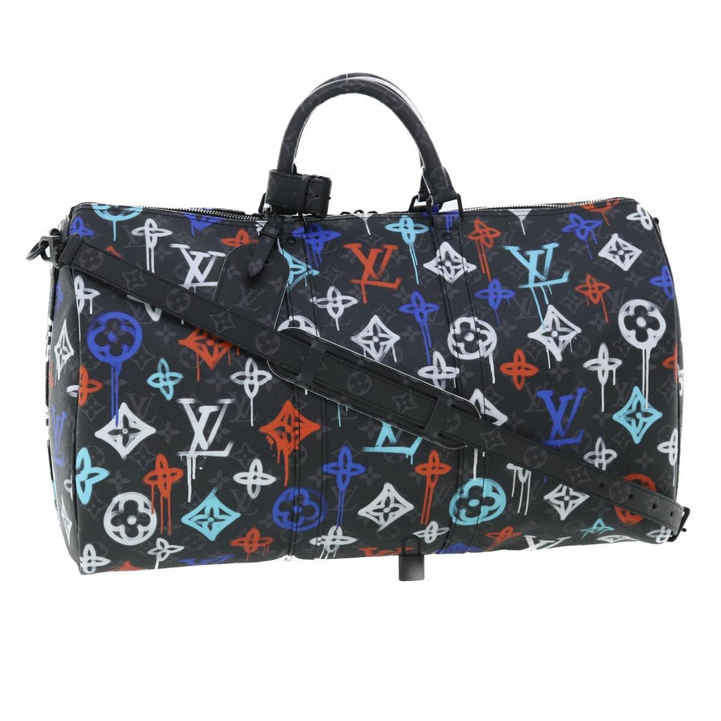 Louis Vuitton Keepall Bandouliere Bag Graffiti Monogram Eclipse Canvas Multicolour Canvas Bag (Pre-Owned)