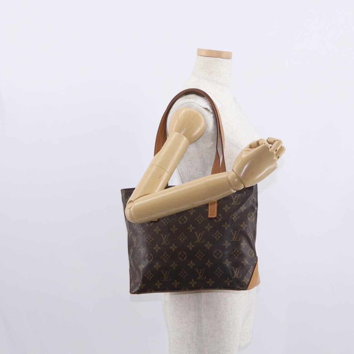 Louis Vuitton Cabas Mezzo Monogram Canvas Brown Canvas Tote Bag Bag (Pre-Owned)