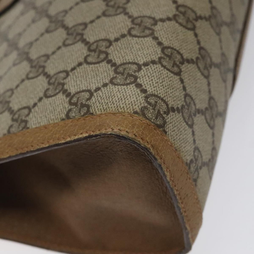 Gucci Sherry Line Pouch Canvas Beige Canvas Clutche & Pouche Bag (Pre-Owned)