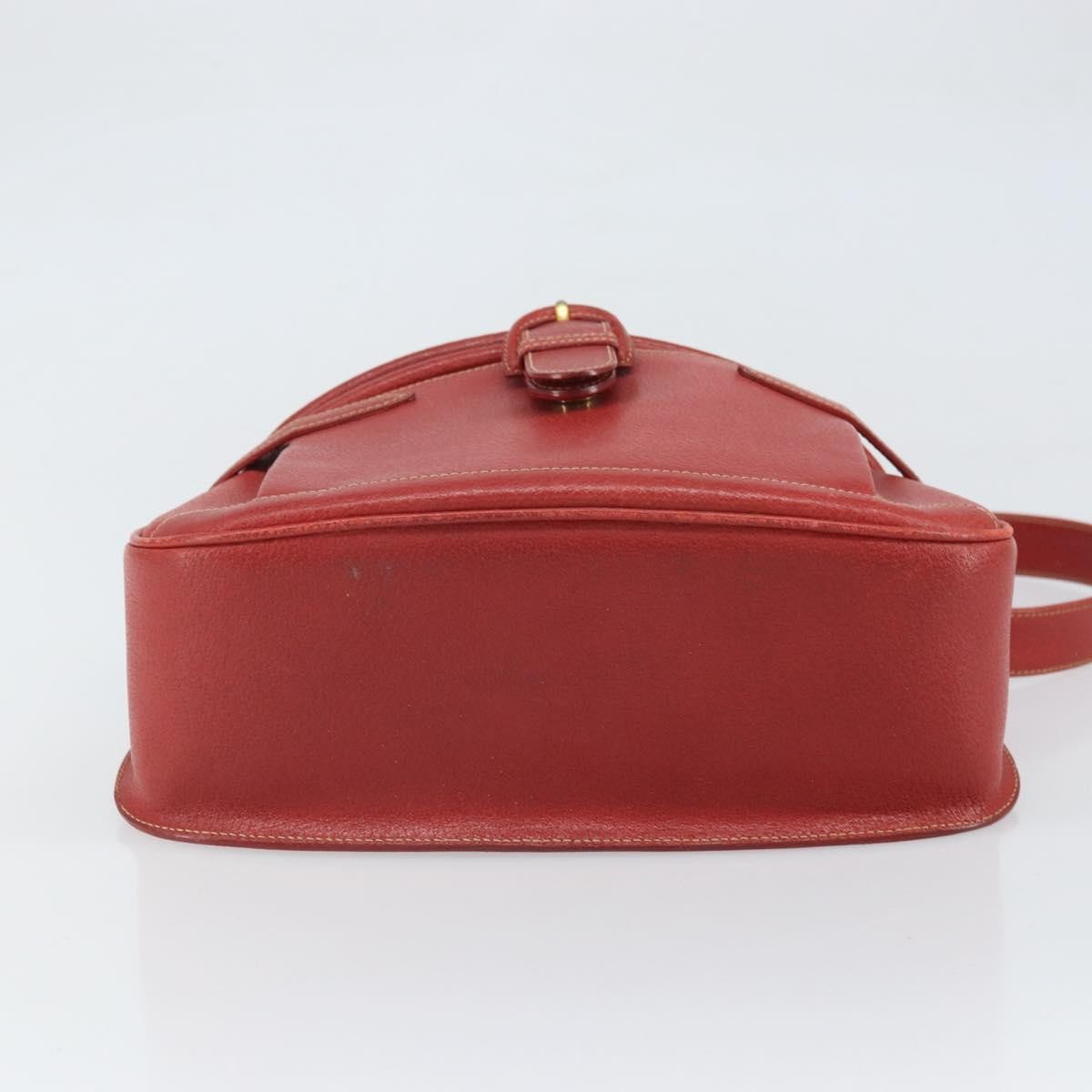 Gucci Vintage Shoulder Bag Leather Red Leather Shoulder Bag Bag (Pre-Owned)