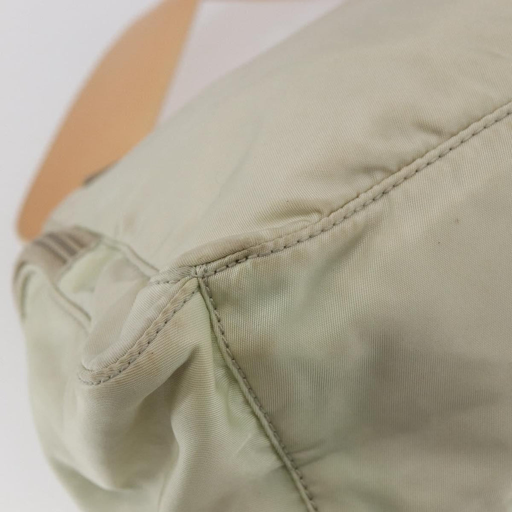 Prada Buckle Messenger Bag Tessuto Beige Nylon Shoulder Bag Bag (Pre-Owned)
