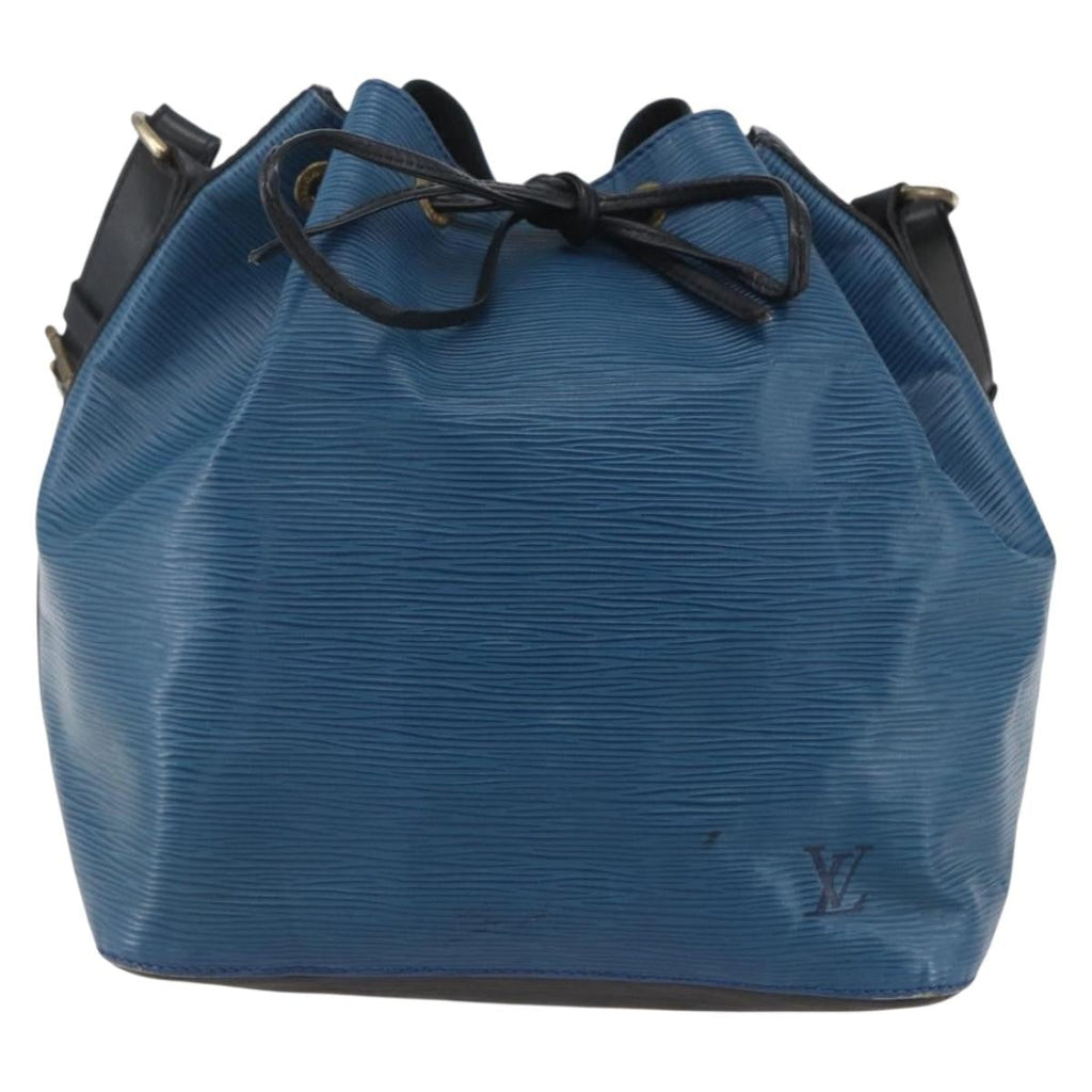 Louis Vuitton Bicolor Petit Noe Handbag Epi Leather Blue Leather Shoulder Bag Bag (Pre-Owned)