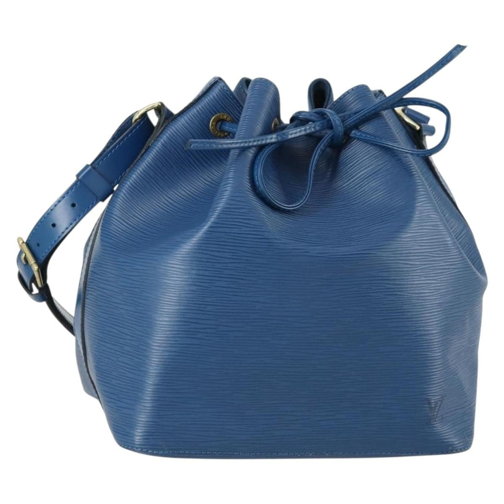 Louis Vuitton Petit Noe Handbag Epi Leather Blue Leather Shoulder Bag Bag (Pre-Owned)