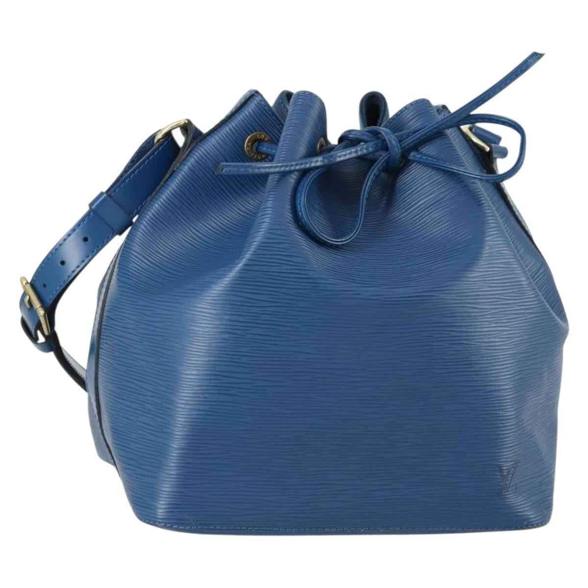 Louis Vuitton Petit Noe Handbag Epi Leather Blue Leather Shoulder Bag Bag (Pre-Owned)