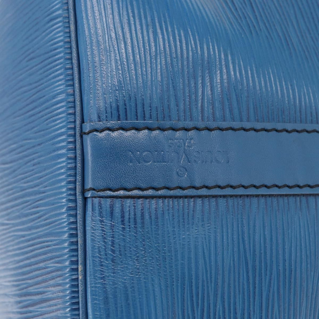 Louis Vuitton Petit Noe Handbag Epi Leather Blue Leather Shoulder Bag Bag (Pre-Owned)