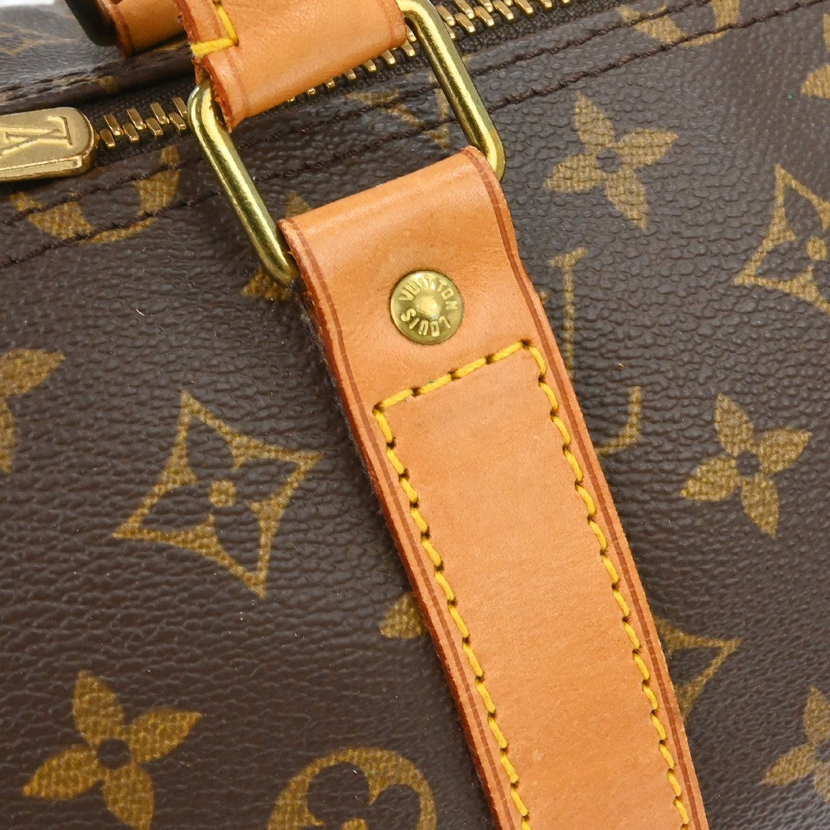 Louis Vuitton Keepall Bag Monogram Canvas Brown Canvas Travel Bag Bag (Pre-Owned)