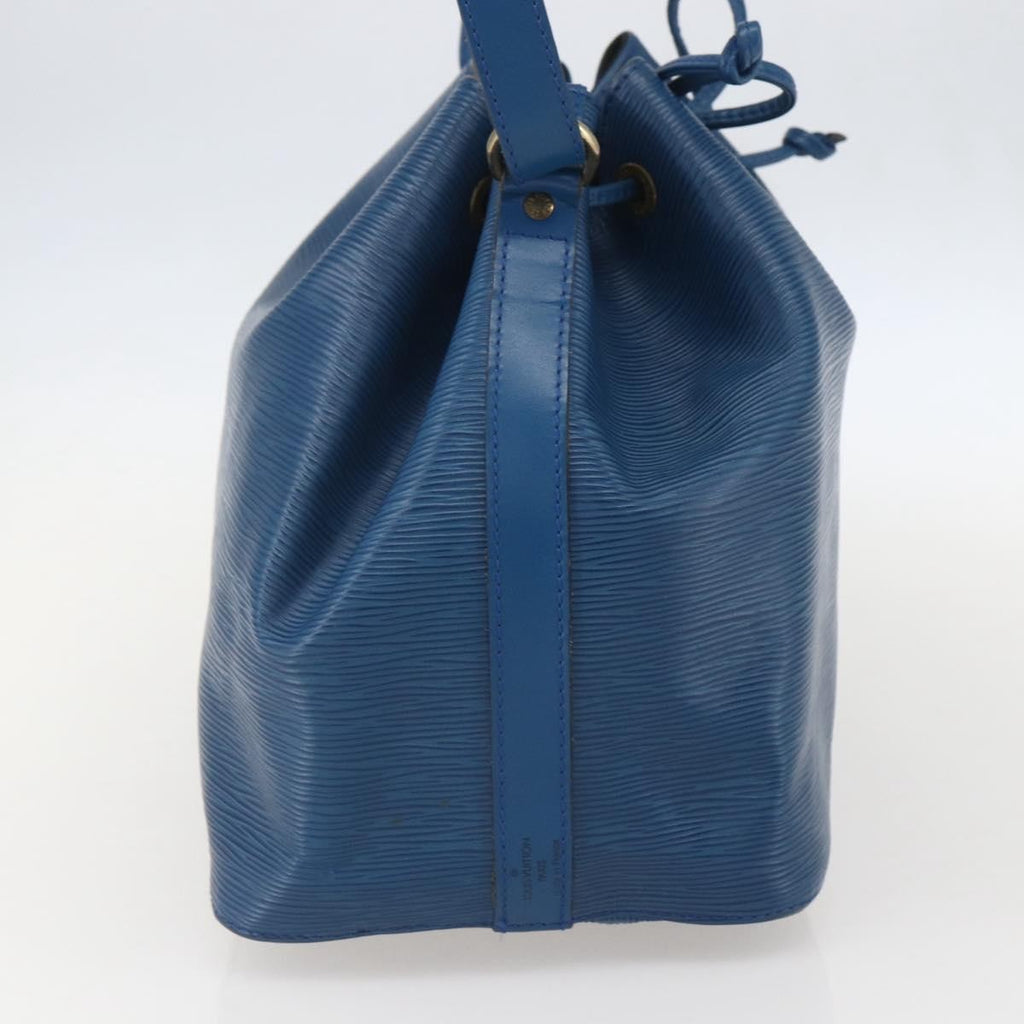 Louis Vuitton Petit Noe Handbag Epi Leather Blue Leather Shoulder Bag Bag (Pre-Owned)