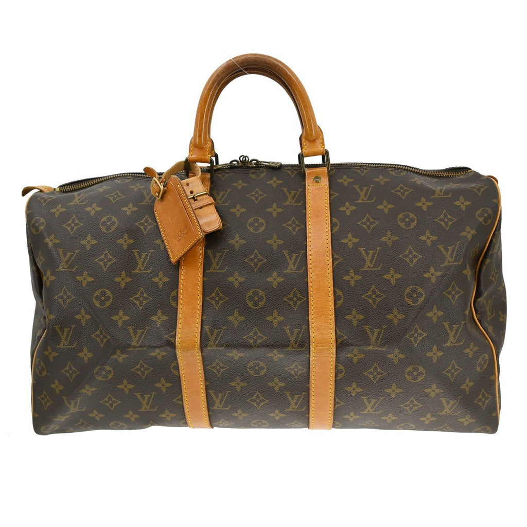 Louis Vuitton Keepall Bag Monogram Canvas Brown Canvas Travel Bag Bag (Pre-Owned)
