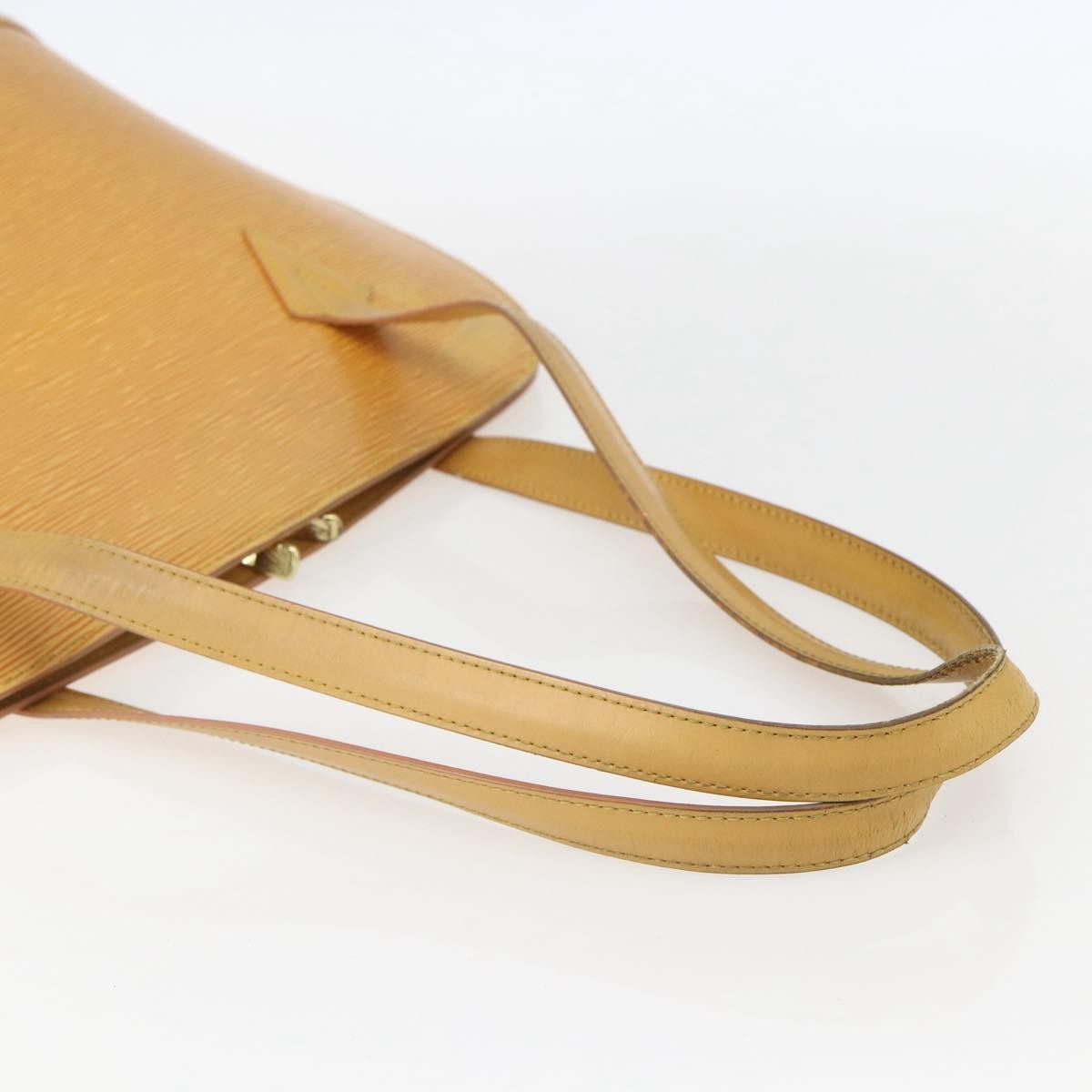 Louis Vuitton Lussac Handbag Epi Leather Yellow Leather Shoulder Bag Bag (Pre-Owned)