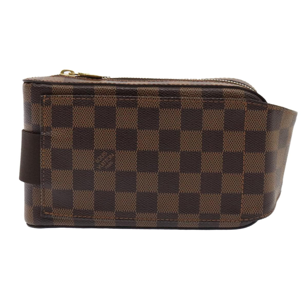 Louis Vuitton Geronimos Waist Bag Damier Brown Canvas Shoulder Bag Bag (Pre-Owned)