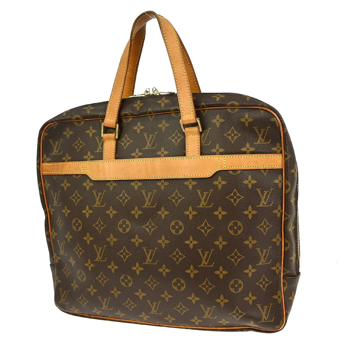 Louis Vuitton Porte-Documents Pegase Bag Monogram Canvas Brown Canvas Briefcase Bag (Pre-Owned)