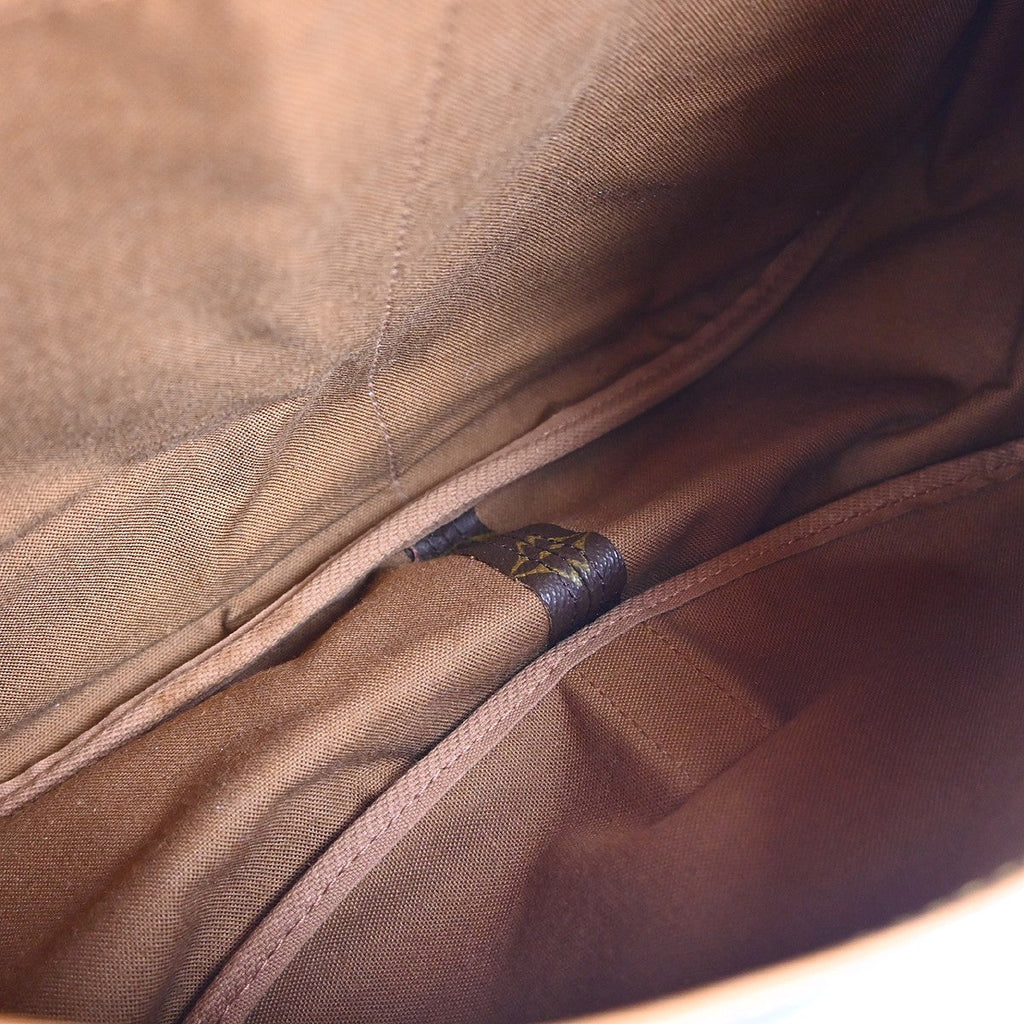 Louis Vuitton Saumur Handbag Monogram Canvas Brown Canvas Shoulder Bag Bag (Pre-Owned)