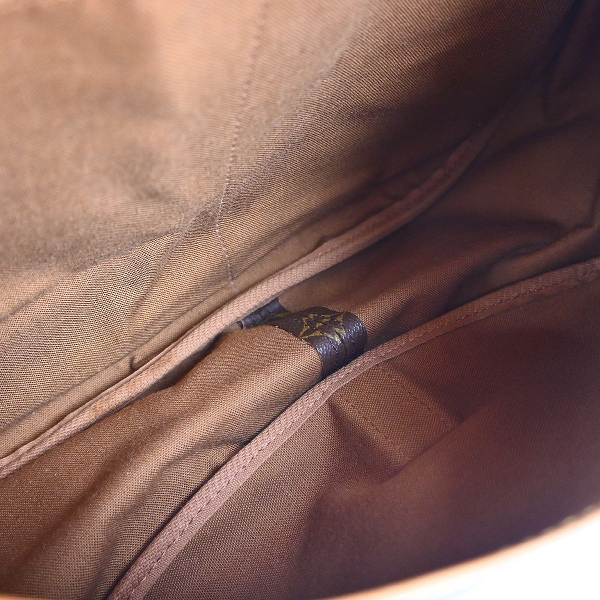 Louis Vuitton Saumur Handbag Monogram Canvas Brown Canvas Shoulder Bag Bag (Pre-Owned)