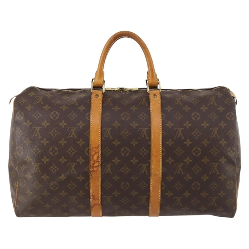 Louis Vuitton Keepall Bag Monogram Canvas Brown Canvas Travel Bag Bag (Pre-Owned)