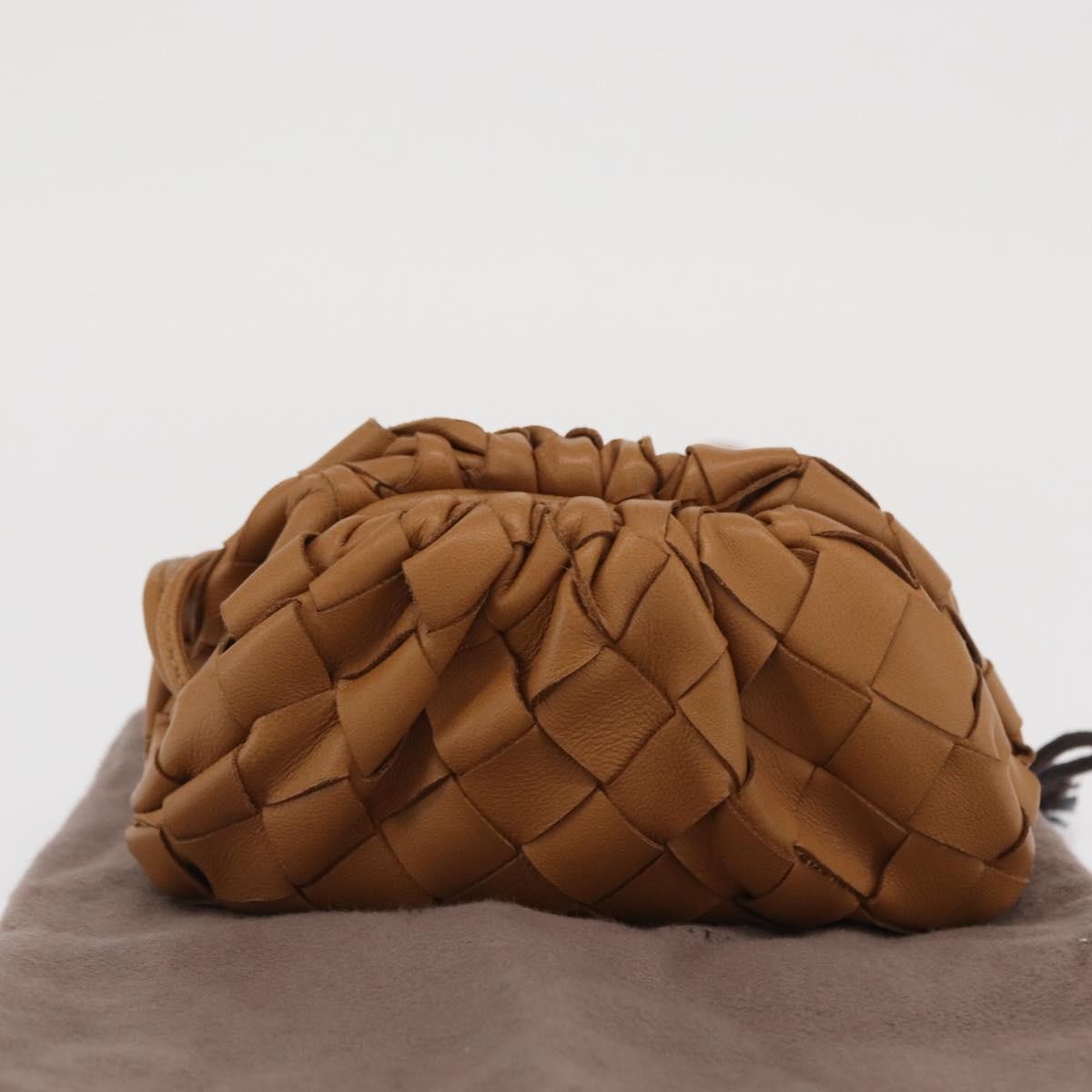 Bottega Veneta The Pouch Coin Purse Intrecciato Nappa Brown Leather Clutche & Pouche Bag (Pre-Owned)