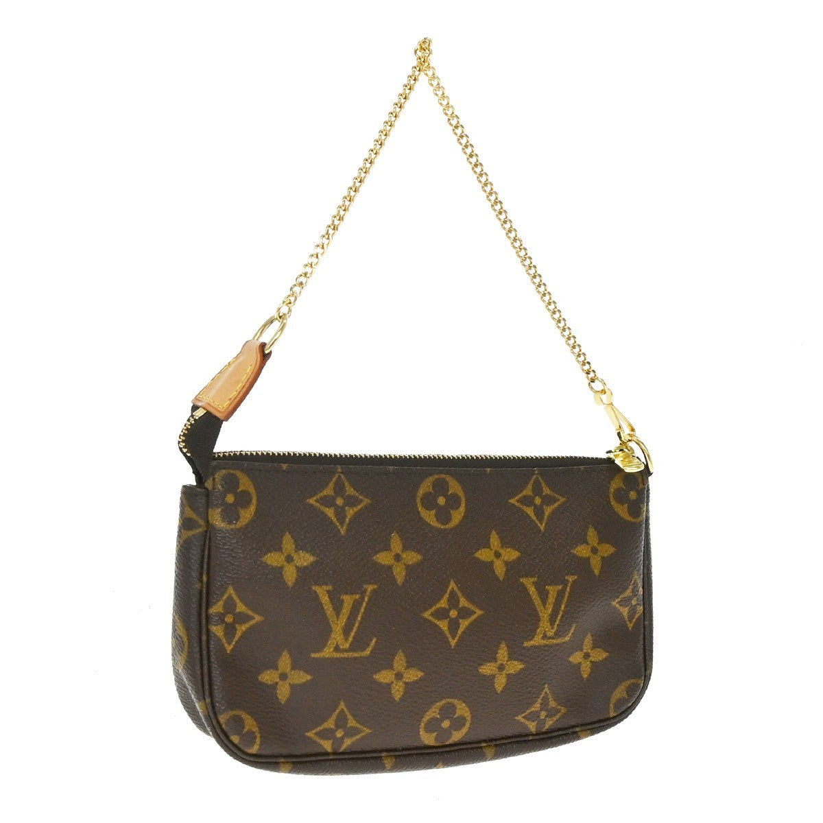 Louis Vuitton Mini Pochette Accessoires Canvas Brown Canvas Clutche & Pouche Bag (Pre-Owned)